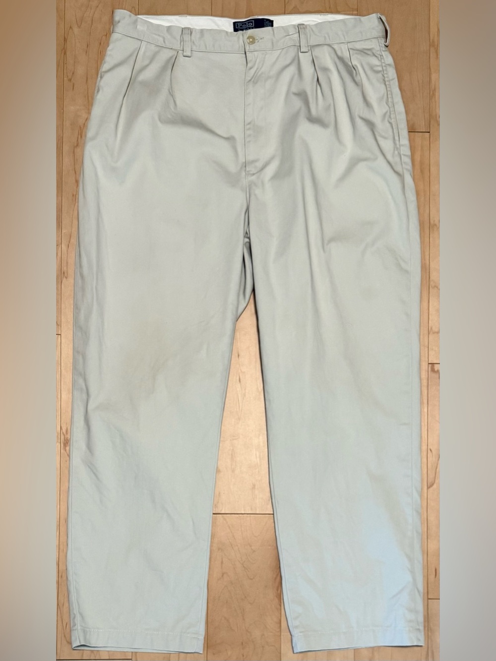 Polo Ralph Lauren Andrew Double Pleated Chino Pants Beige 38x32 (Fit 37x29.5)
